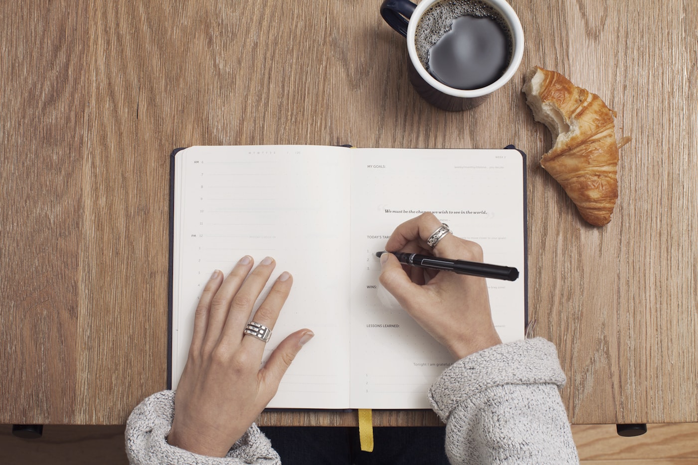 Notebook and coffee, studying with your own AI key